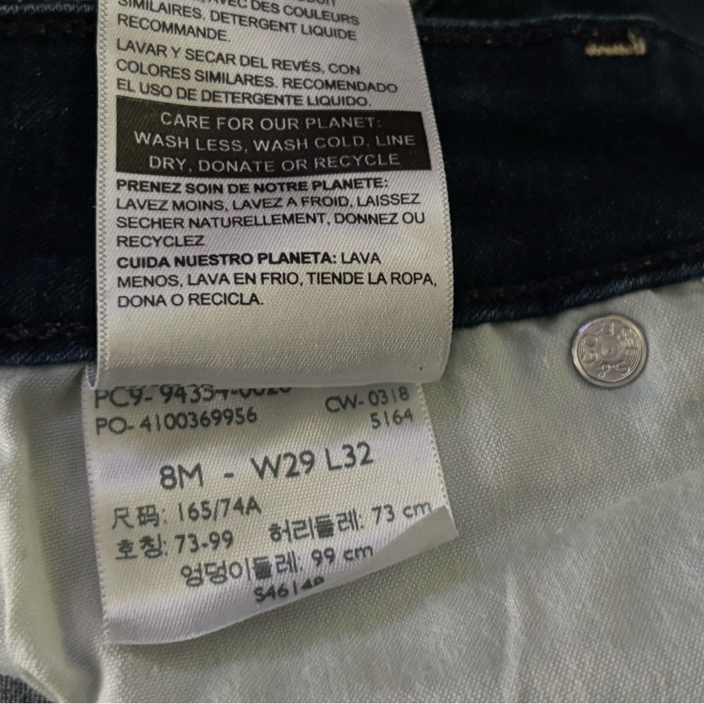 Levi’s Signature Modern Skinny Jeans Size 29 32 Dark Wash Stretch Comfortable - Picture 7 of 7